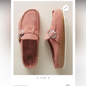 Birkenstock size 39 slip on dusty rose shoe.